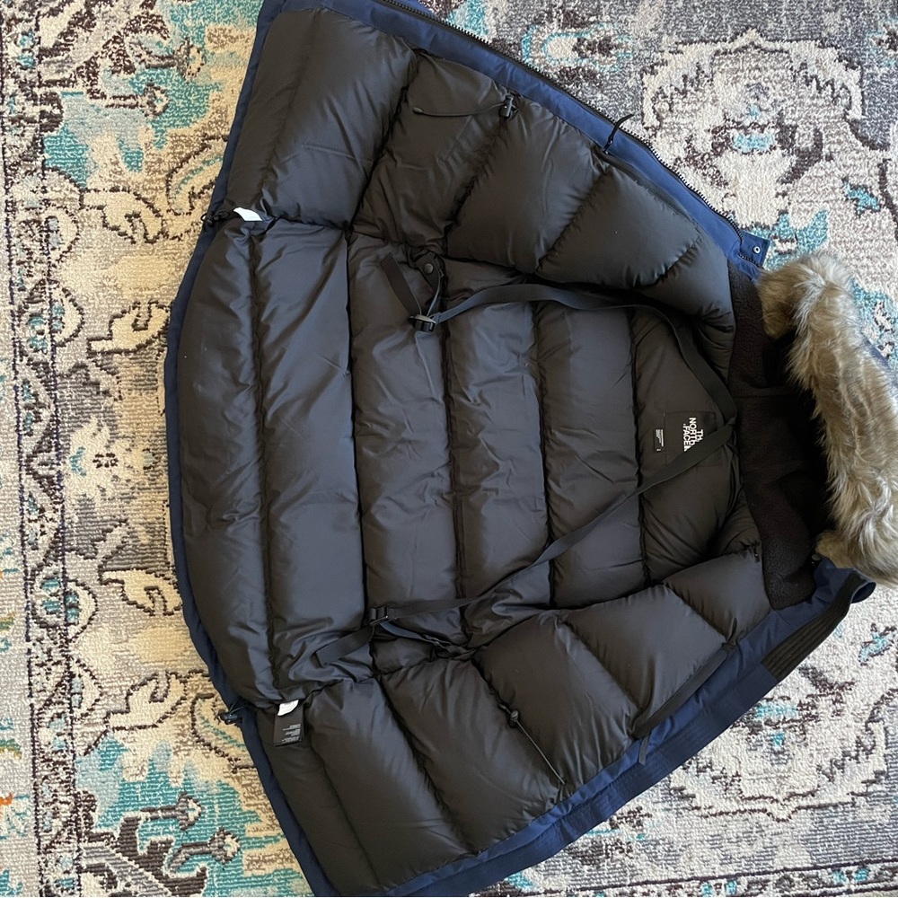 Northface Womens Expedition MucMurdo Parka Size Large Summit Navy NWT - Picture 13 of 16